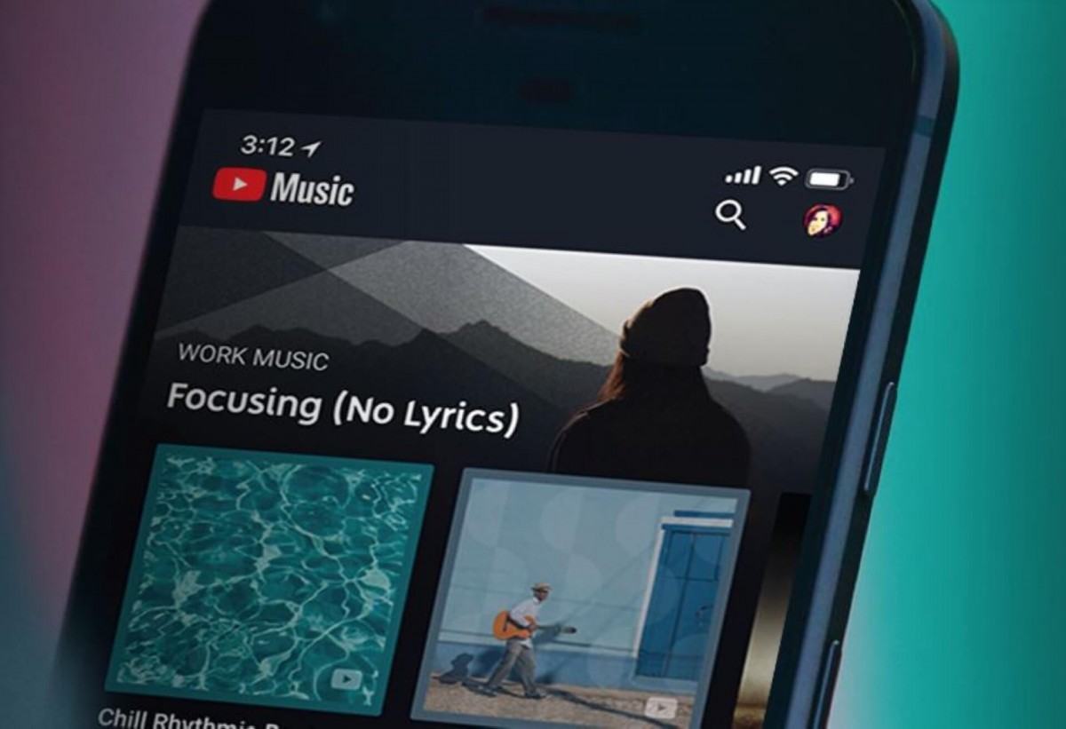 Tampilan salah satu halaman di aplikasi mobile YouTube Music.